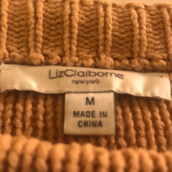 TAN/CAMEL cable knit sweater - Picture 2 of 4